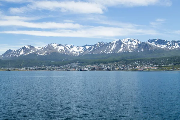 Beagle Channel Arjantin Den Ushuaia Şehir Manzarası Tierra Del Fuego — Stok fotoğraf