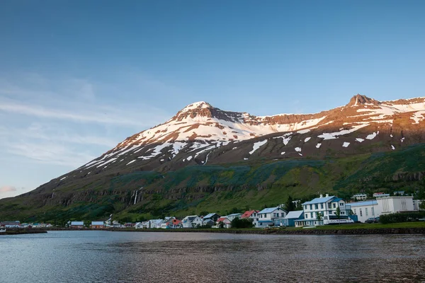 Sey Isfj Village Iceland Evening — 图库照片