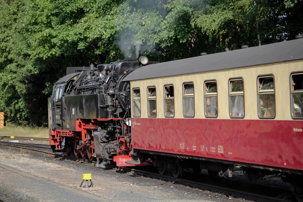 Uma Locomotiva Vapor Bitola Estreita Velha — Fotografia de Stock