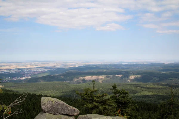 Harz Dağlarında Kaya Oluşumu Orman — Stok fotoğraf