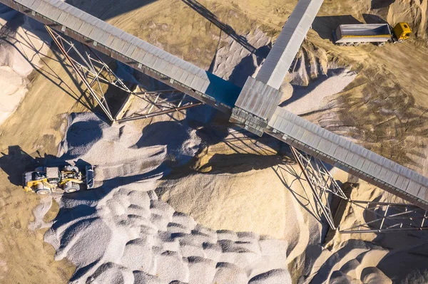Vedere Aeriană Carierei Miniere Deschise Vedere Industrială Sus — Fotografie, imagine de stoc