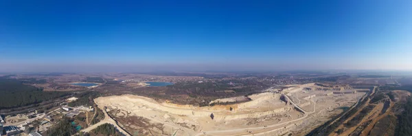 Aerial View Opencast Mining Quarry Industrial Place View — Stock Photo, Image