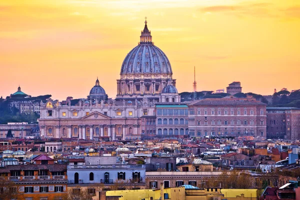 Папська Базиліка Святого Петра Ватикані Видом Захід Сонця Визначні Пам — стокове фото