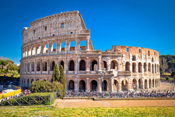 Coliseu Roma Vista Panorâmica Famoso Marco Cidade Eterna Capital Itália — Fotografia de Stock