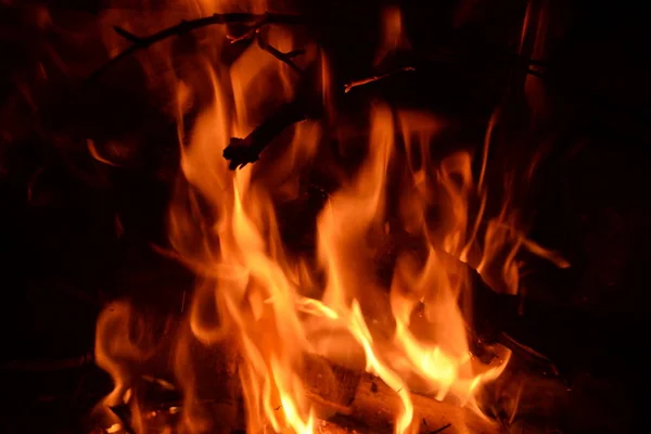 Fire in the fireplace, log fire, Costa Blanca, Spain