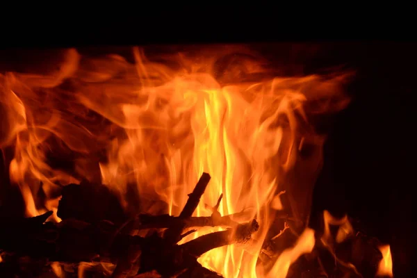 Fire Fireplace Log Fire Costa Blanca Spain — Stock Photo, Image