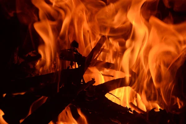 Fuego Chimenea Fuego Leña Costa Blanca España — Foto de Stock