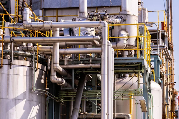 Estrutura Oleoduto Fábrica Plantas Químicas Petróleo Kawasaki Japão — Fotografia de Stock