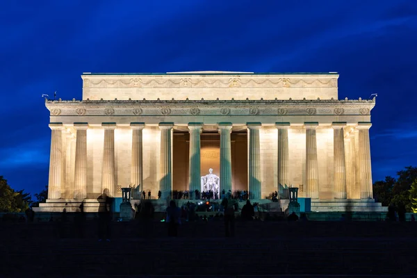 Lincoln Memorial Building Washington Usa Night Sunset — Stock Photo, Image