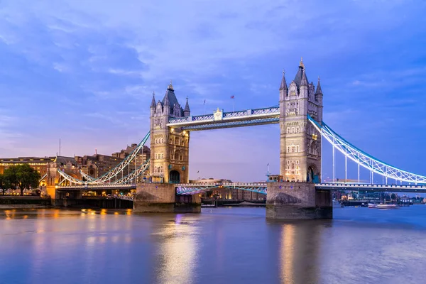 London Tower Bridge Sunset Dusk Londres Royaume Uni — Photo