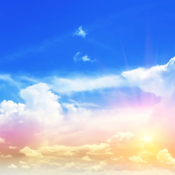 Sky Colors Air Clouds Summer Morning Background — Stock Photo, Image