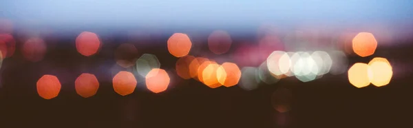 Stadtbeleuchtung Verschwimmt Bokeh Abendlicher Hintergrund — Stockfoto