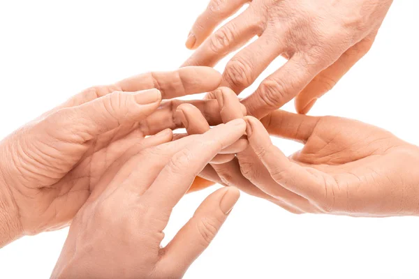 Mãos Prótese Silicone Grupo Medicina Implantes Rosa Para Pessoa — Fotografia de Stock