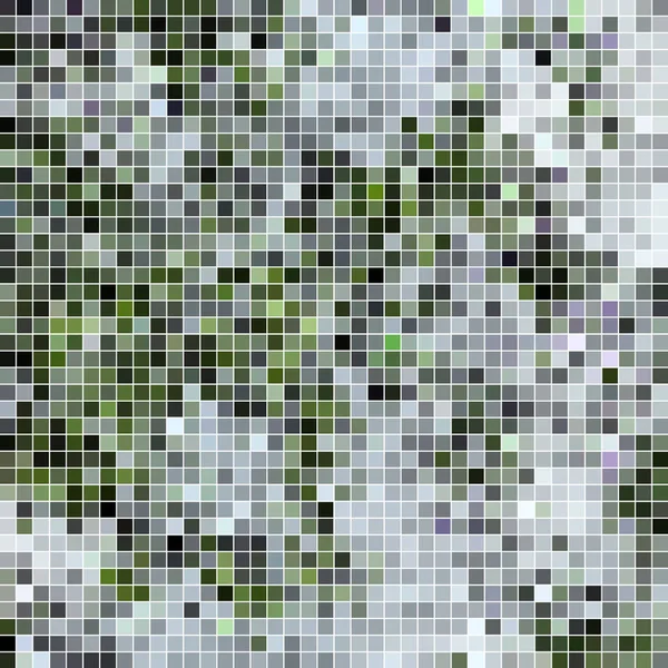 Abstrato Quadrado Pixel Mosaico Fundo Verde Cinza — Fotografia de Stock