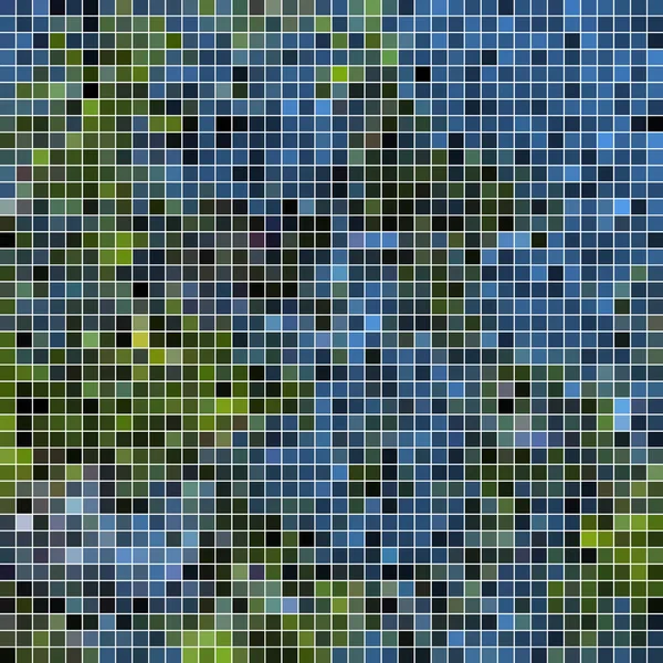 Abstrait Pixel Carré Fond Mosaïque Vert Bleu — Photo