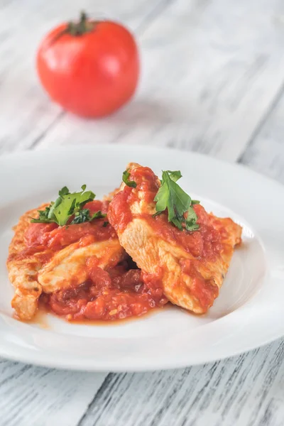 Kyckling Tomatsås — Stockfoto