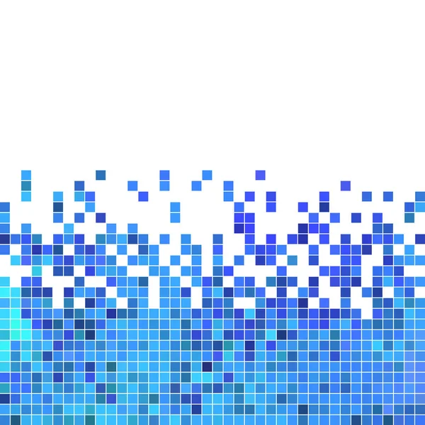 Astratto Quadrato Pixel Mosaico Sfondo Blu — Foto Stock