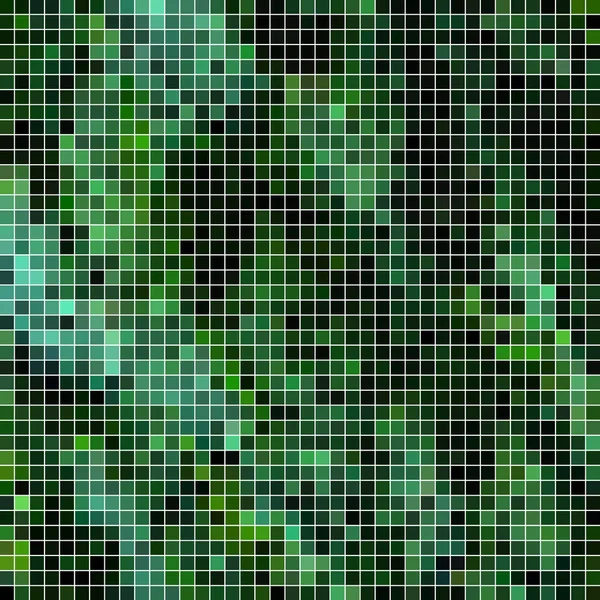 Fondo Mosaico Píxeles Cuadrados Abstractos Verde —  Fotos de Stock