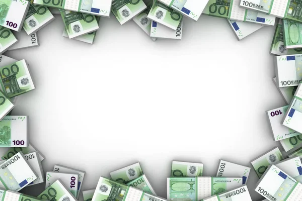 Marco Con Euro Europeo Aislado Sobre Fondo Blanco — Foto de Stock