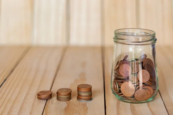 Money Account Banking Finance Business Concept Coin Money Bottle Business — Stock Photo, Image