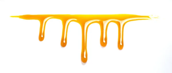 Μέλι Απομονωμένο Ροή Κάτω Μέλι Που Απομονώνονται Λευκό Φόντο Απόκομμα — Φωτογραφία Αρχείου