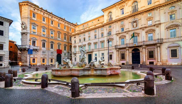 Piazza Navona Morgonen Rom Italien — Stockfoto