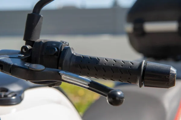 Zbliżenie Przyczepności Motocykla Gazu — Zdjęcie stockowe