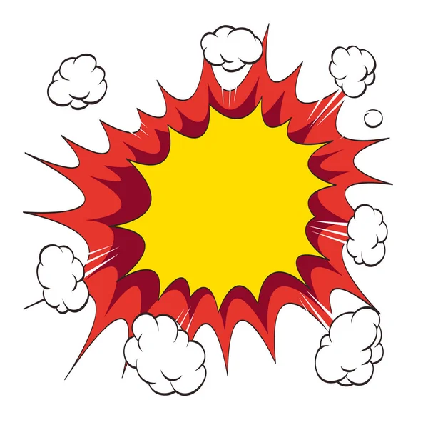 Взрывной Удар Взрыв Взрыв Взрыв Желтая Красная Иллюстрация — стоковое фото