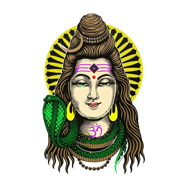 Spirituelle Heilige Maha Shivaratri Lord Gott Kopf Hinduismus Spirituelle Schlange — Stockfoto