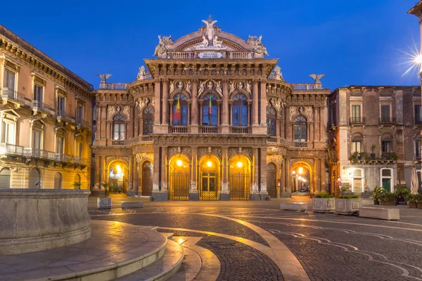 Piazza Vincenzo Bellini Opera House Grandiose Theater Massimo Bellini Sicilian — Φωτογραφία Αρχείου