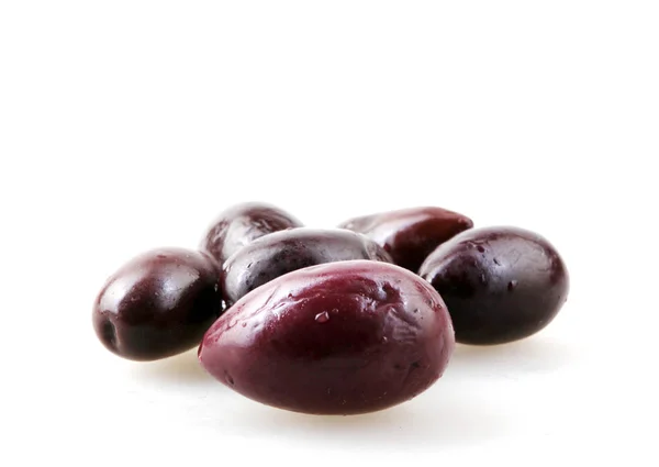 Black Olives White Background — Stock Photo, Image