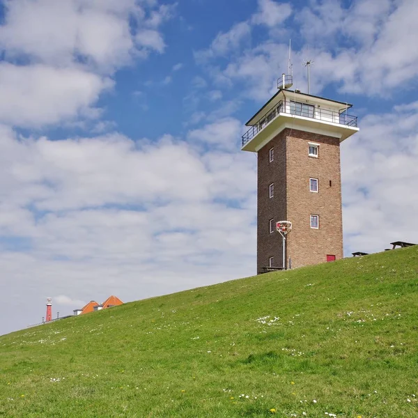 Former Coastguard Tower Huisduinen Background Lighthouse Huisduinen District Den Helder — Stock Photo, Image