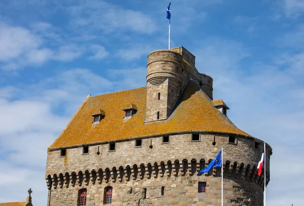 Замок Герцогині Анни Бретанської Оточенні Міських Будинків Ратуші Музей Історії — стокове фото