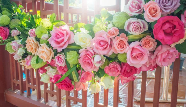 Роза Тепле Світло Садовому Фоні Красиві Миті Кохання Щасливого Життя — стокове фото