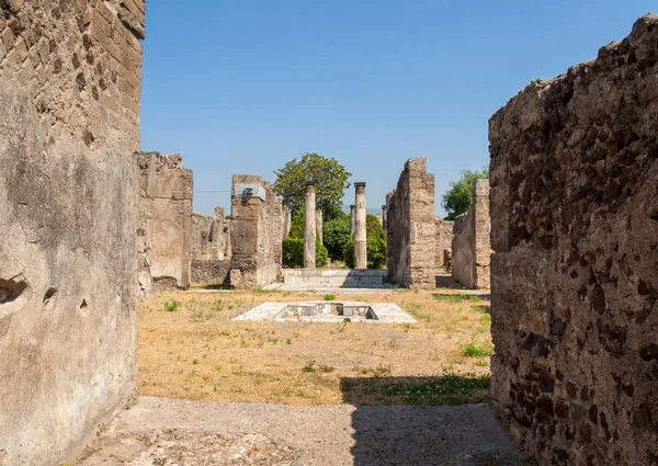 Antica Città Pompei Italia Città Romana Distrutta Dal Vulcano Vesuvio — Foto Stock