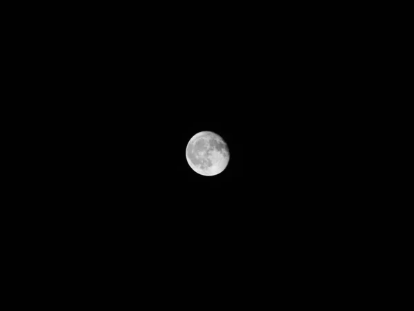 Grande Esfera Circular Redonda Fechar Corpo Círculo Lua Branca Cheia — Fotografia de Stock