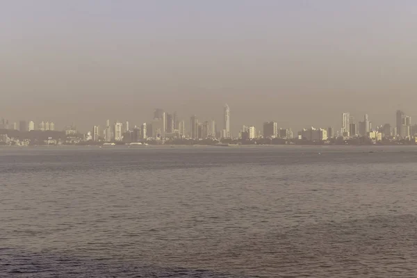 Мумбай Индия Февраля Ворота Индии Sky Line View Marine Drive — стоковое фото