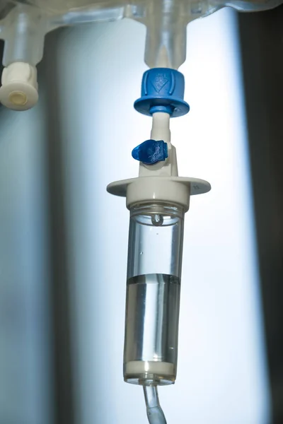 Närbild Bild Intravenös Infusion Dropp Utrustning Sjukhus — Stockfoto