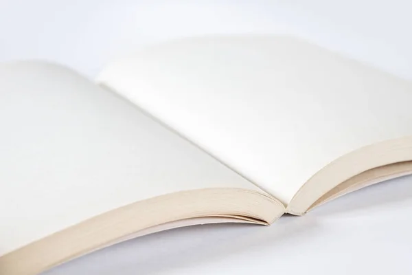Open Blank Book Mockup Grey Background — Stock Photo, Image