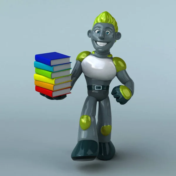 Cute Robot Kolorowe Ilustracji — Zdjęcie stockowe