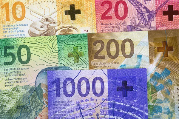 Schweizer Franken Ein Geschäftlicher Hintergrund Mit Geld — Stockfoto