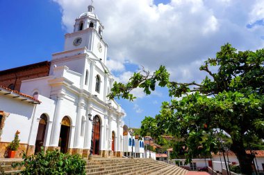 Side of the church of Nuestra Senora de las Nieves of Mesa de los Santos, Colombia clipart