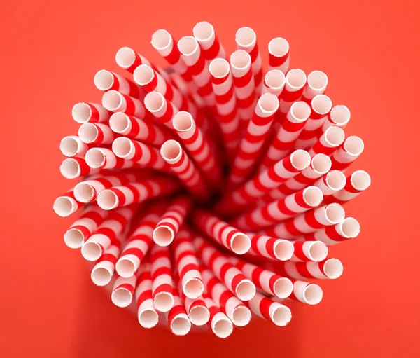 stock image colorful drinking straws in a mug