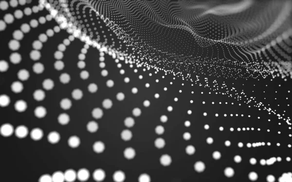 Abstract Polygonal Space Low Poly Dark Background Connecting Dots Lines — Stock Photo, Image