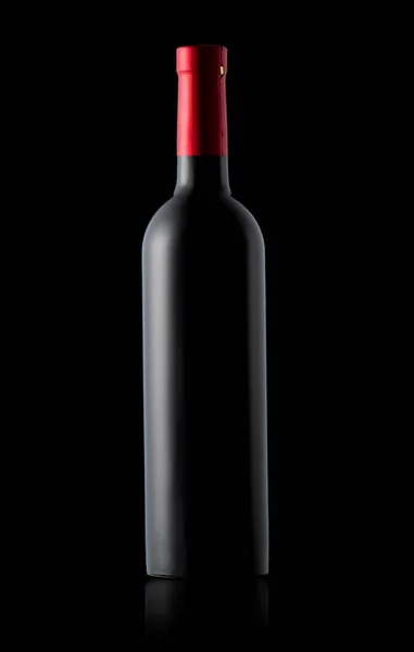 Bottiglia Chiusa Vino Fondo Nero — Foto Stock