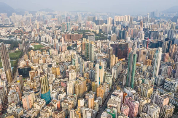 Sham Shui Hongkong Maart 2019 Luchtfoto Van Hong Kong City — Stockfoto