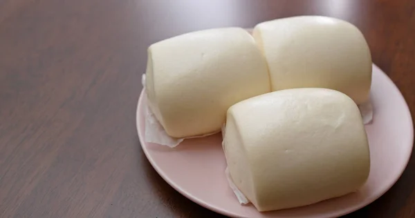 Pão Branco Chinês Cozido Vapor — Fotografia de Stock