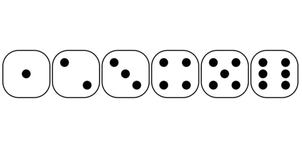 Dices White Color Numbers Play Luck Illustration Gambling Bet Combinations — Stock Photo, Image