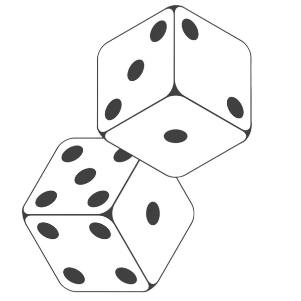 Würfel Weiße Farbe Zahlen Spielen Glück Illustration Glücksspiel Wette — Stockfoto