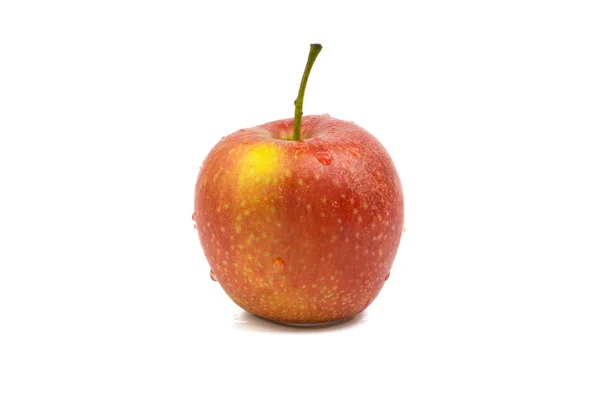 Jabłko Białym Tle Selektywna Koncentracja — Zdjęcie stockowe